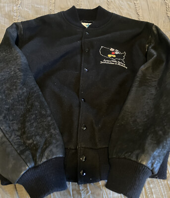DISNEY Promotional Products Buena Vista Distribution XL Wool Leather Jacket