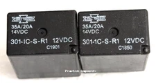 (Pack of 2) Song Chuan, 301-1C-S-R1-12VDC, Automotive Relay 35A, 12VDC, SPDT
