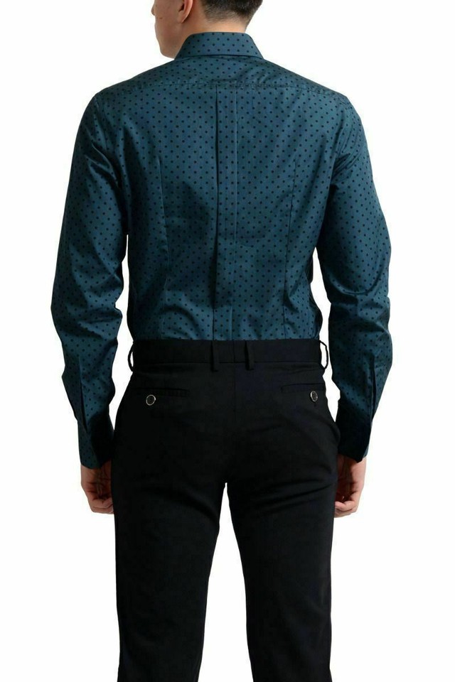 Chemise Homme Dolce&Gabbana D&G Manches Longues Multicolore Stretch - Taille US 15/IT 38, Neuve Avec étiquettes
