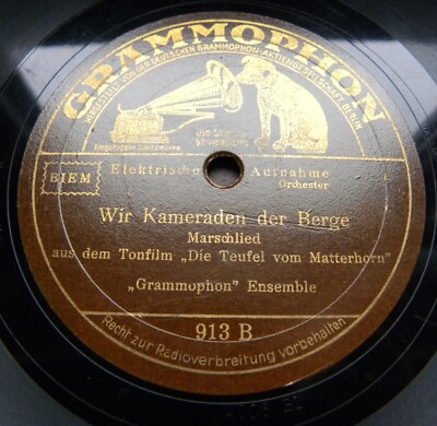 0098/Wir Kameraden der Berge-Tonfilm:Teufel vom Materhorn-Marsch-78rpm Schellack