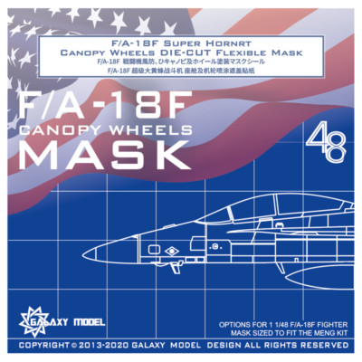 Galaxy C48030 1/48 F/A-18F Super Hornet Canopy Wheels Mask for Meng LS-013 Model
