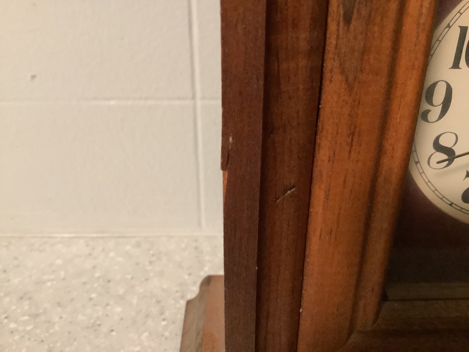 VTG Noel Woodcraft Wood Mantel Clock Missouri-Quartz-Battery Powered (TESTED)