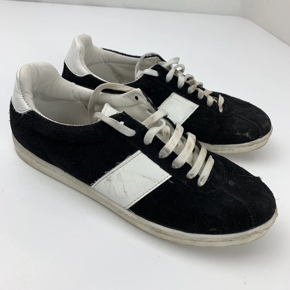 Topshop Zapatillas Negro Blanco Zapatos Talla 4 Hecho en Italia Foto 2 de 4