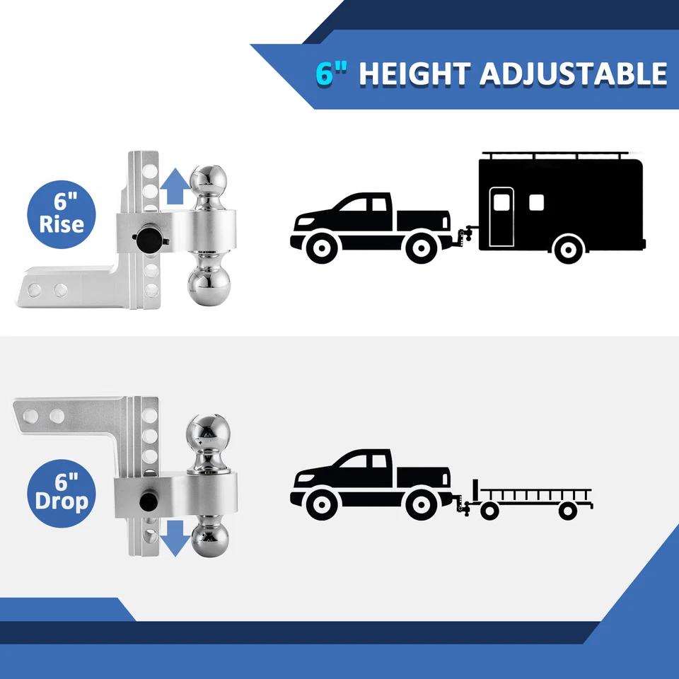 Enganche de remolque de 2"" con bola y bloqueo de 2" y 2-5/16" para Lexus GX460 2014-2023 Foto 3 de 4
