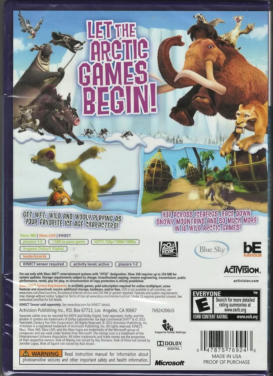 Jogo Ice Age continental Drift ( A Era do gelo)- xbox 360 ( original)