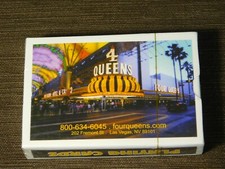 VINTAGE LAS VEGAS HOTEL CASINO PLAYING CARDS 4 QUEENS NEW SEALED