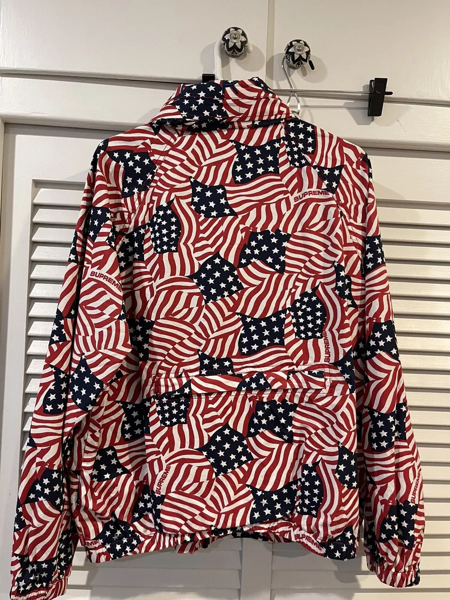 Supreme Raglan Court Jacket Flags Medium New Ss2020 | eBay