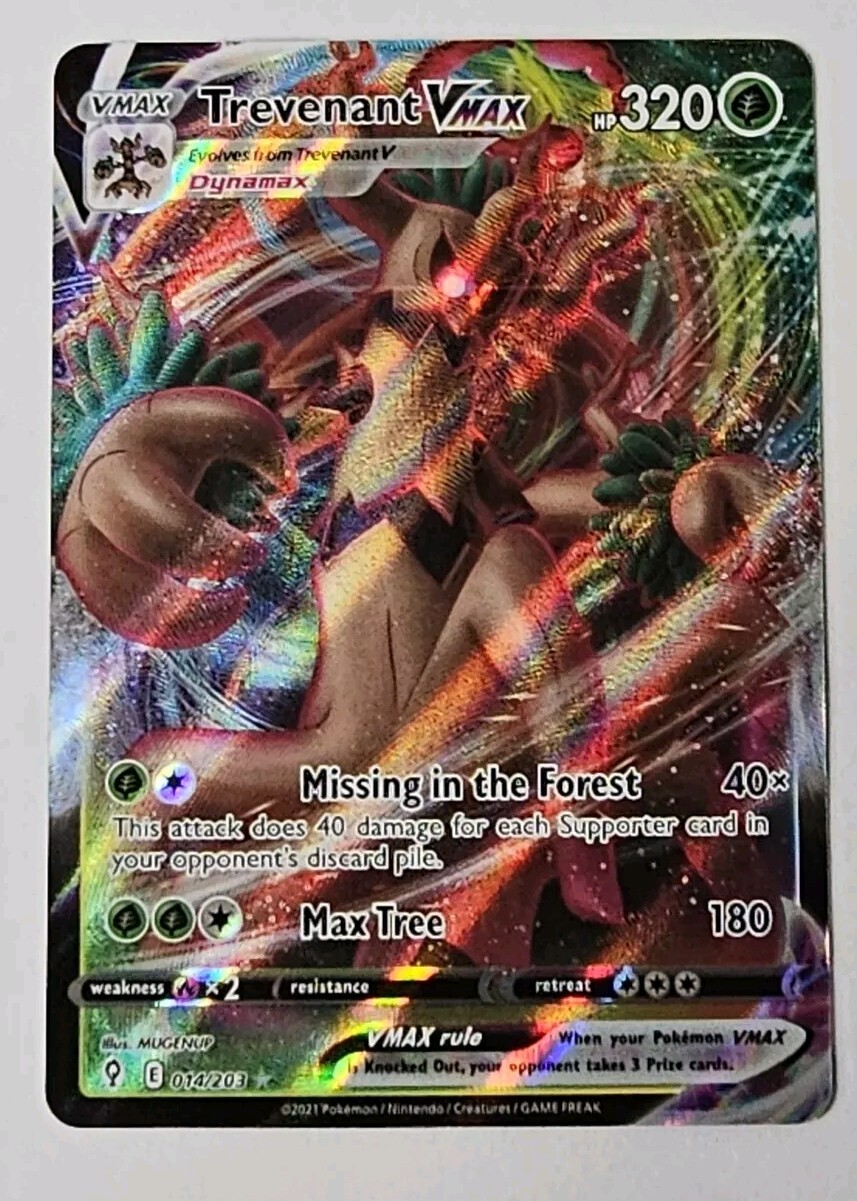 Trevenant Vmax 014/203 Evolving Skies NM Full Art Ultra Rare Pokémon Card NM