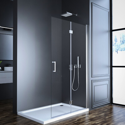 Wali-In 180° Falttür Duschtrennwand Duschabtrennung Duschwand Dusche Duschkabine