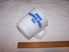 Vintage INDY SUPER PULL XIV Galaxy Milk Glass Cup / Mug - Indianapolis Indiana