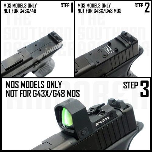 GLOCK MOS ADAPTER PLATE TO MOUNT RMSc RMSw RMS SMS 407K 507K ROMEO ...