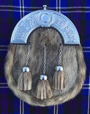 NEW Complete Dress Men's Kilt Fur Bag Seal Skin Celtic Hinterwiesel