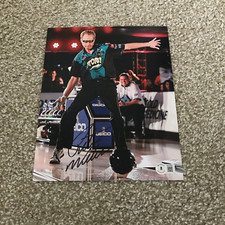 PETE WEBER Signed Autographed 8x10 Photo PBA BOWLING HOF STRIKEEEE BAS BECKETT E