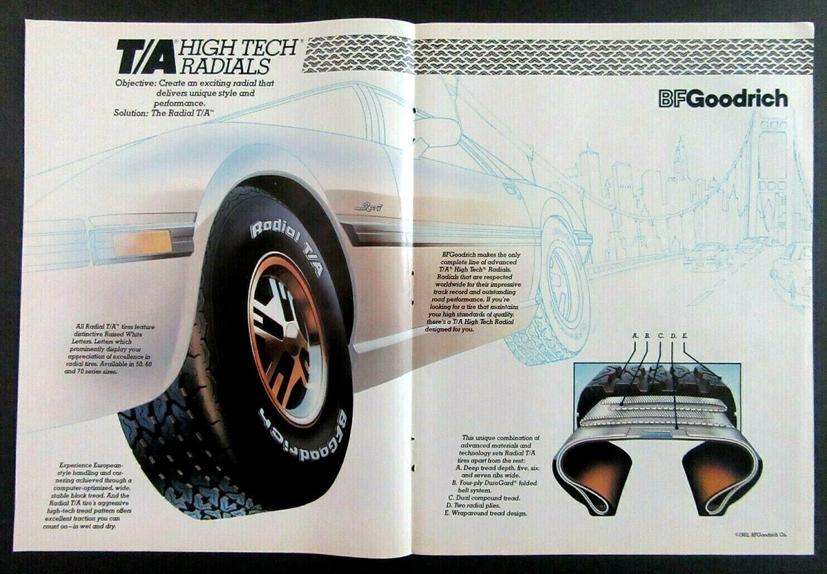 1982 BF GOODRICH T/A High Tech Radials 2 Page Magazine Ad | eBay