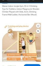 Wanan brand wooden, toddlers 10-in-1 indoor jungle gym