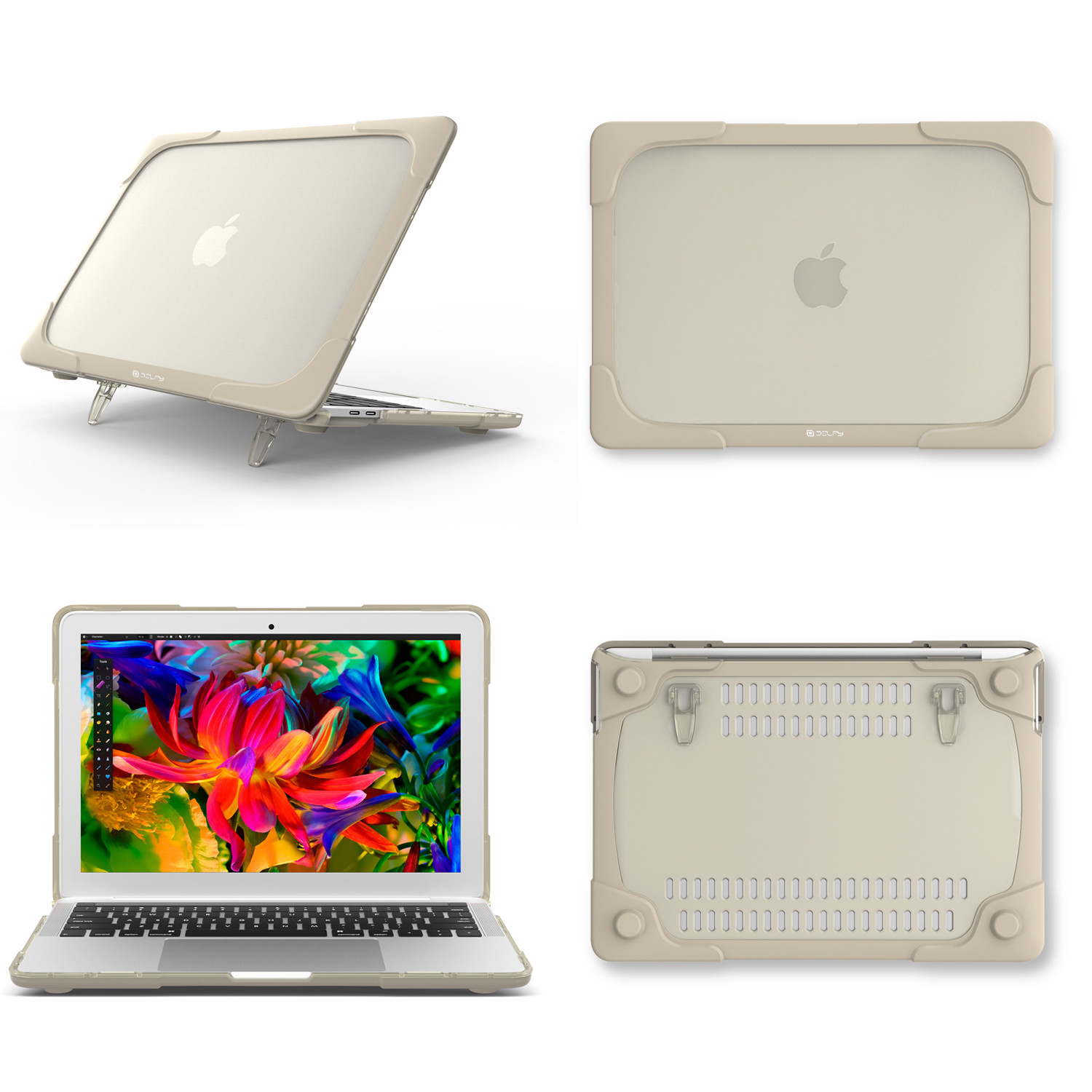 Delfy MacBook Pro 13 inch Case  2016 till 2019 Touch Bar A1989 A1706 A1708 A2159