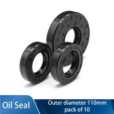 Oil Seal Metric Size Rotary Shaft Seal Lip Seal Nitrile 110mm Shaft (pack of 10)
