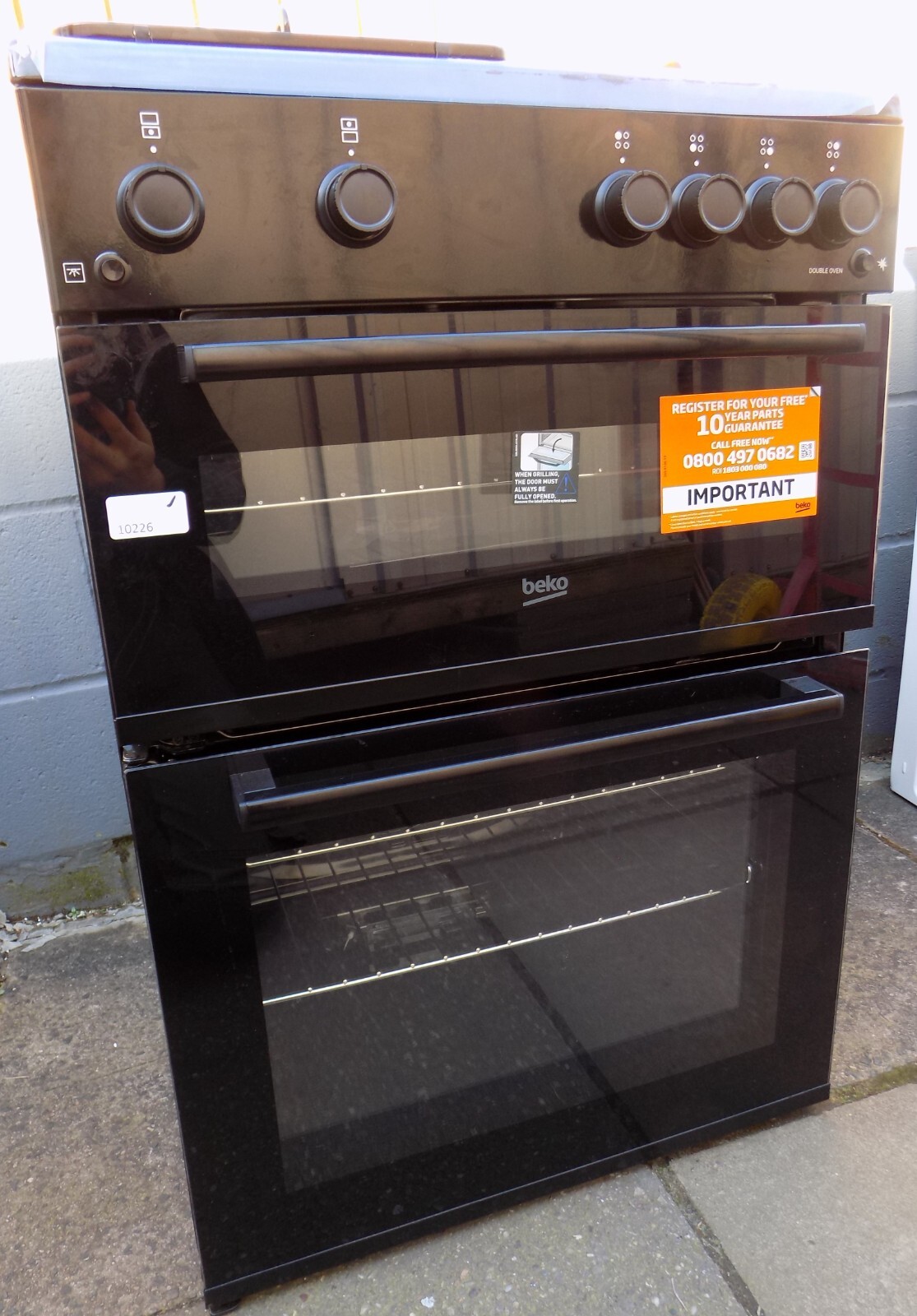 Beko FDG6201K Gas Cooker with Gas Hob 60cm Free Standing Black  A+ Rated (10226)