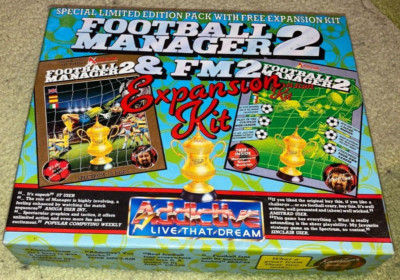 Football Manager 2 & Expansion Kit Commodore C 64 NUR: DiskBox OVP + Anleitungen