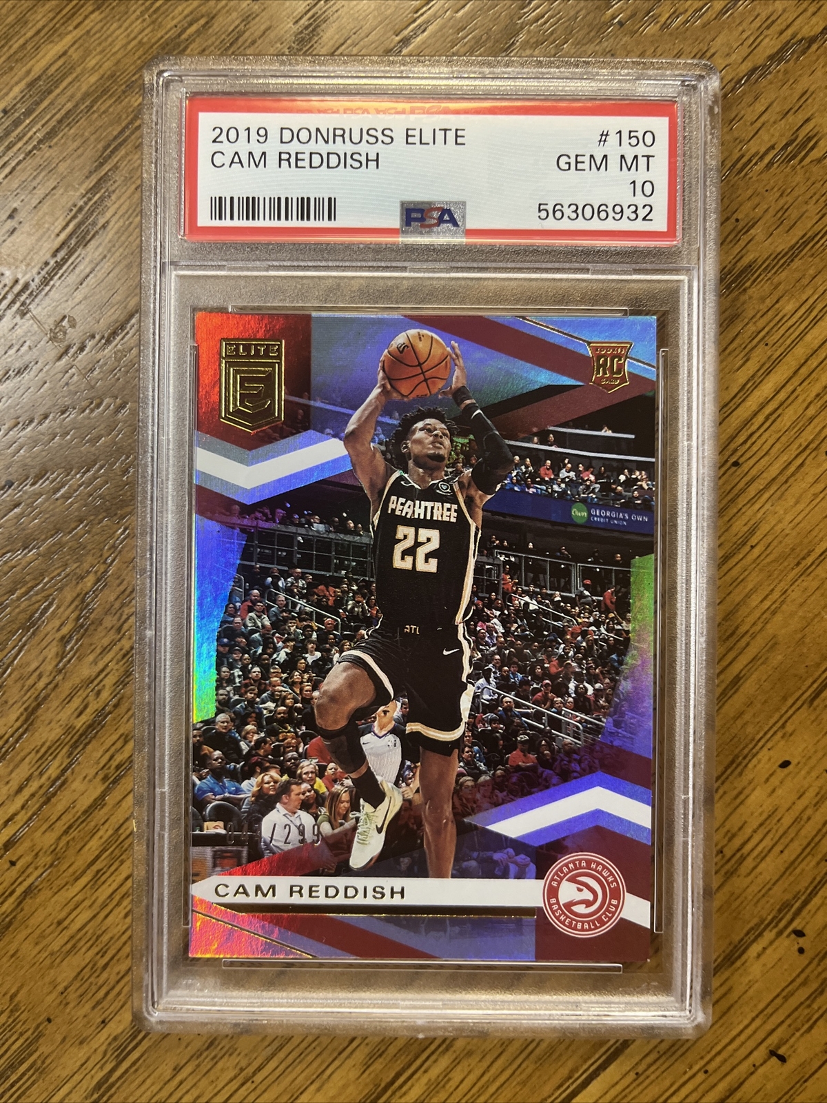 Cam Reddish 2019 Panini Donruss Elite Rookie Card 44/299 PSA 10