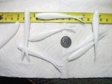 50-3"-GLOW-crappie-panfish-minnows-jigs-grubs-lure-bait-split tails-flukes-scent