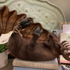 💥True Mischievous Moose Polyresin Wine Tabletop Bottle Holder Wine Lover Gift