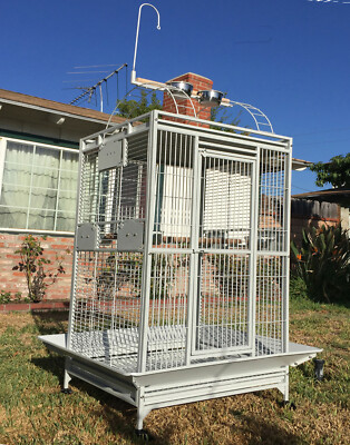 X-Large 32''x23''x66''H Open Play Top Stand Perch Toy Hook Cage Large Parrot Birds 