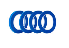 4 Rolls Fine Line Tape Blue , Fineline Masking Tape in 1/16, 1/8, 1/4 and 1/2 In