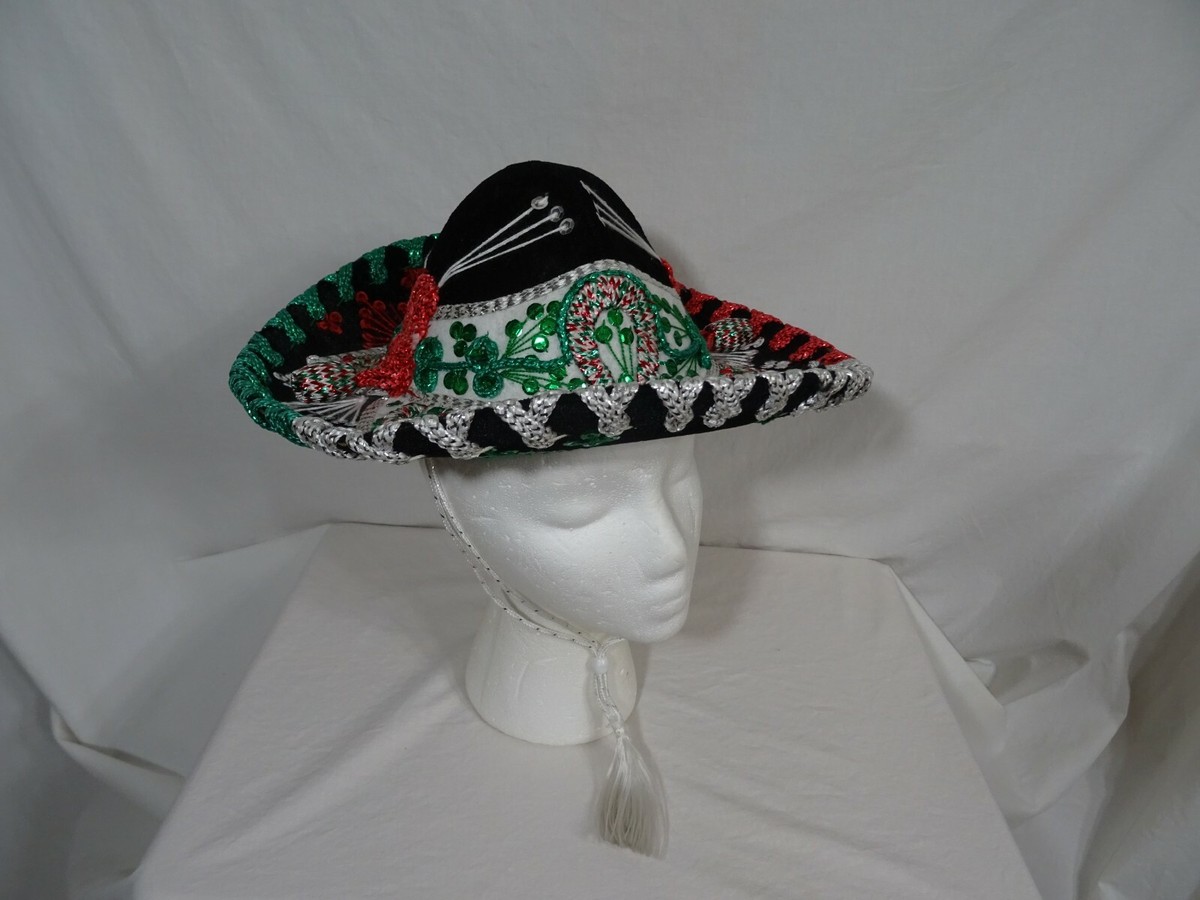 Mexican Mariachi Sombrero Tassled Hat Youth Artesanias Lopez Cruz NWT  NEW