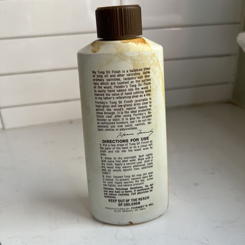 Formby's Tung Oil Finish Hand Rubbed High Gloss 8 fl oz 95% Full Discontinued - 第 6/7 張圖片