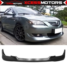 Fits 04-06 Mazda 3 Type-i K Style Unpainted Black Front Bumper Lip Spoiler Pu