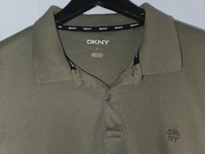 DKNY MEN'S SHORT SLEEVE LOGO POLO SIZE LARGE