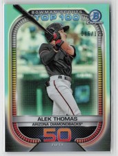 Alek Thomas /125 Aqua Refractor 2021 Bowman Chrome Scouts Top 100 #BTP-50