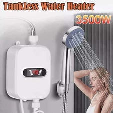 110V 3500W Mini Electric Tankless Instant Water Heater Shower Bathroom IPX4 V2N0