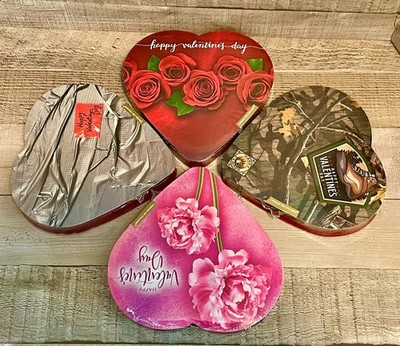 Valentines Day Chocolate Truffles Heart Box 4 Set Bundle - Him & Hers BB 5/27