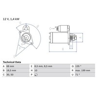 Bosch 0 986 025 210 Starter