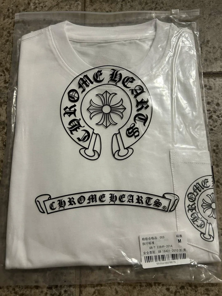 Camiseta blanca de manga corta Chrome Hearts para hombre talla mediana Foto 3 de 4