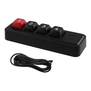 RGB Clavier de jeu mécanique - Macro programmable 4 Clés, Ergonomie filaire 1504