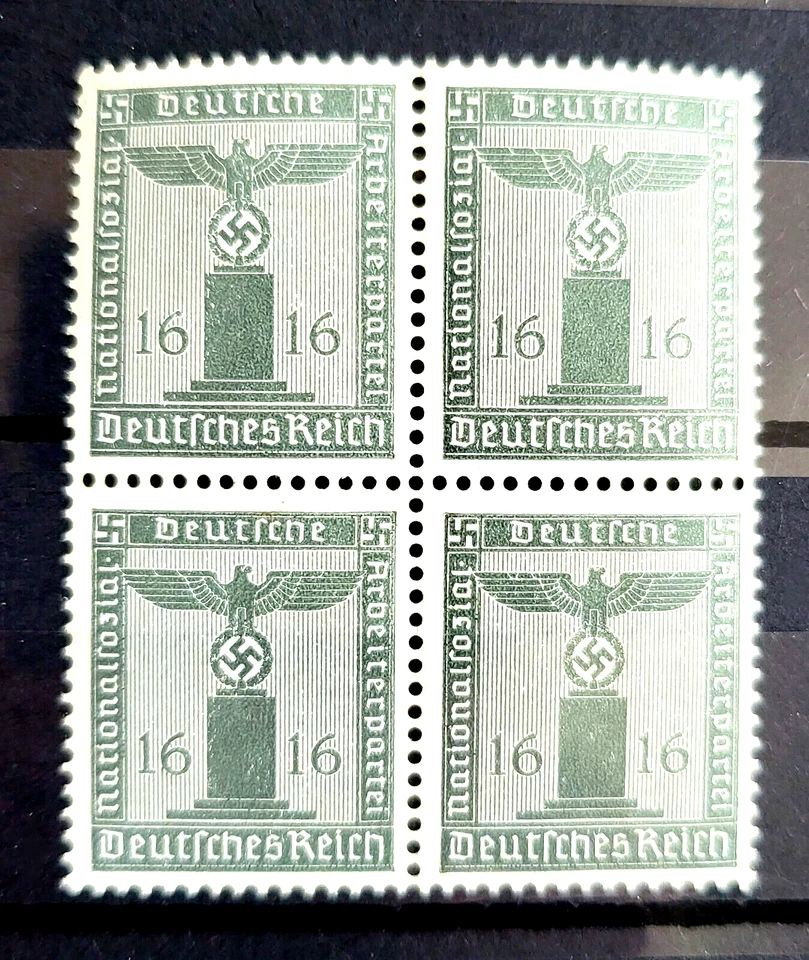 1938 German Block of 4 stamps Officials EAGLE ON THE BASE 16 rpf MNH Mint /BL111 - Image 1 of 1