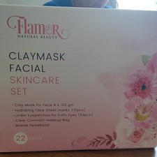 Flamor Natural Beauty Hydrating Skin Care Set Clay & Sheet Masks Eye Patches