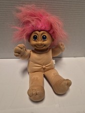 Vintage Russ Large 12" Kidz Soft Body Troll Pink Hair.