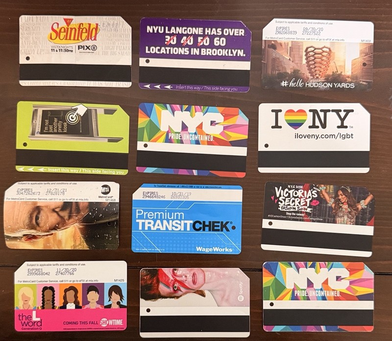 NYC Transit Collectible Cards 2018-2019 Seinfeld L Word Victoria's Secret Pride 