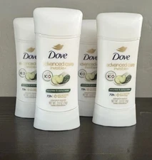 4PK Dove 5 in 1 Invisible Antiperspirant Deodorant Cucumber Cactus Water 2.6 oz