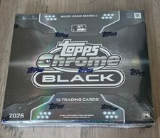 2026 TOPPS CHROME BLACK MLB BASEBALL HOBBY BOX (1 AUTO) Brand New  QTY