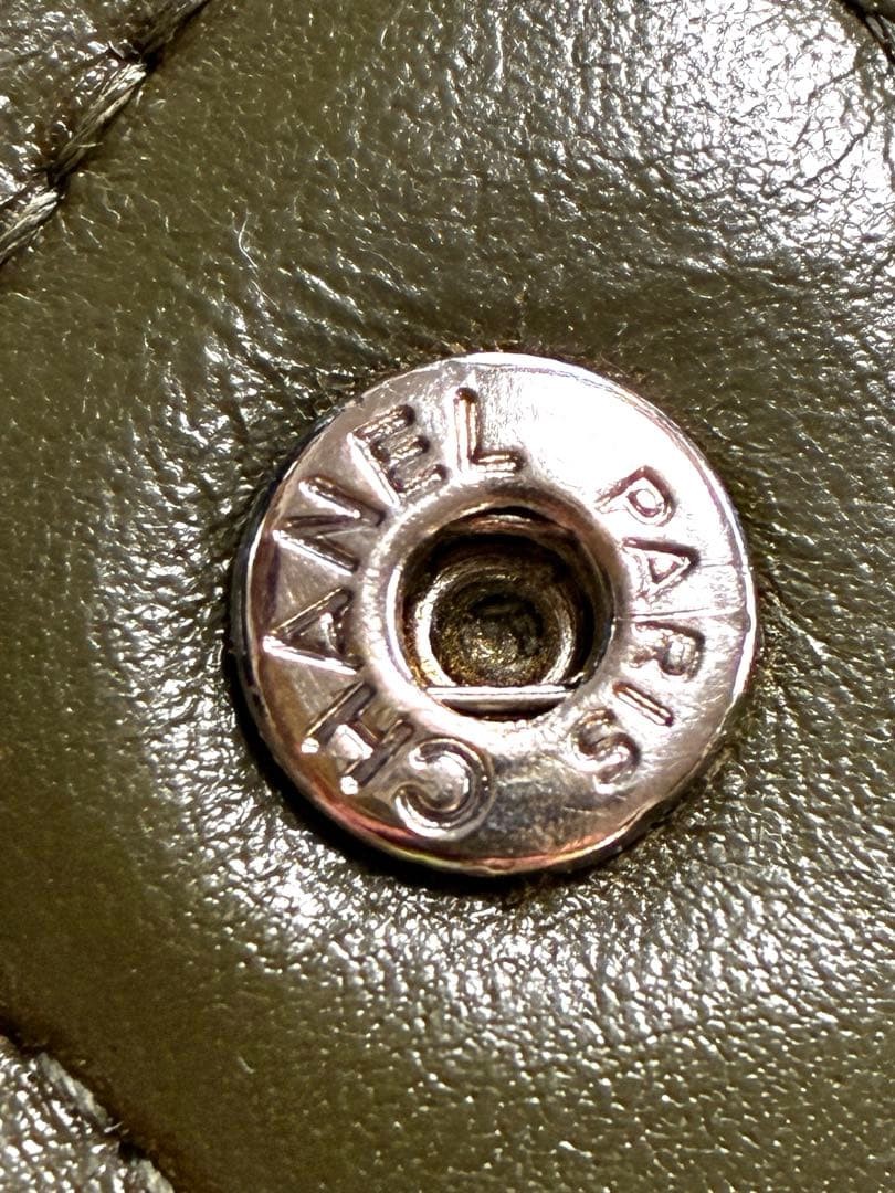 CHANEL Cambon Python Wallet Olive Green Rare Colo… - image 5