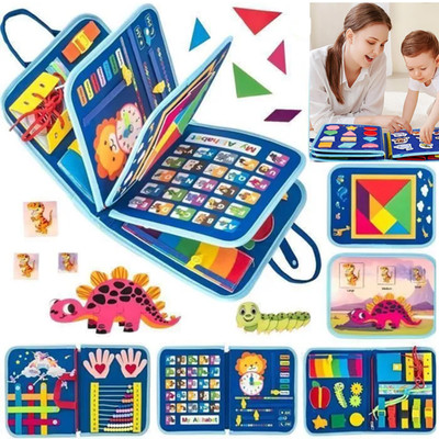 Busy Board Montessori Kinder 1-5 Jahre Lernspielzeug Feinmotorik Zahlen
