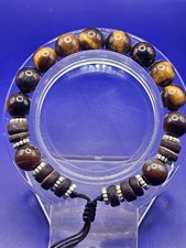 Handmade Braclet Real Tiger Eye. 10mm Stones