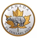 Canada Silver $25 Dollars Coin, Polar Bear, Piedfort - Timeless,2020 Coin No Box