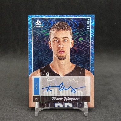 2022-23 Panini Chronicles Luminance Swirl Portrait Signatures /25 Franz Wagner