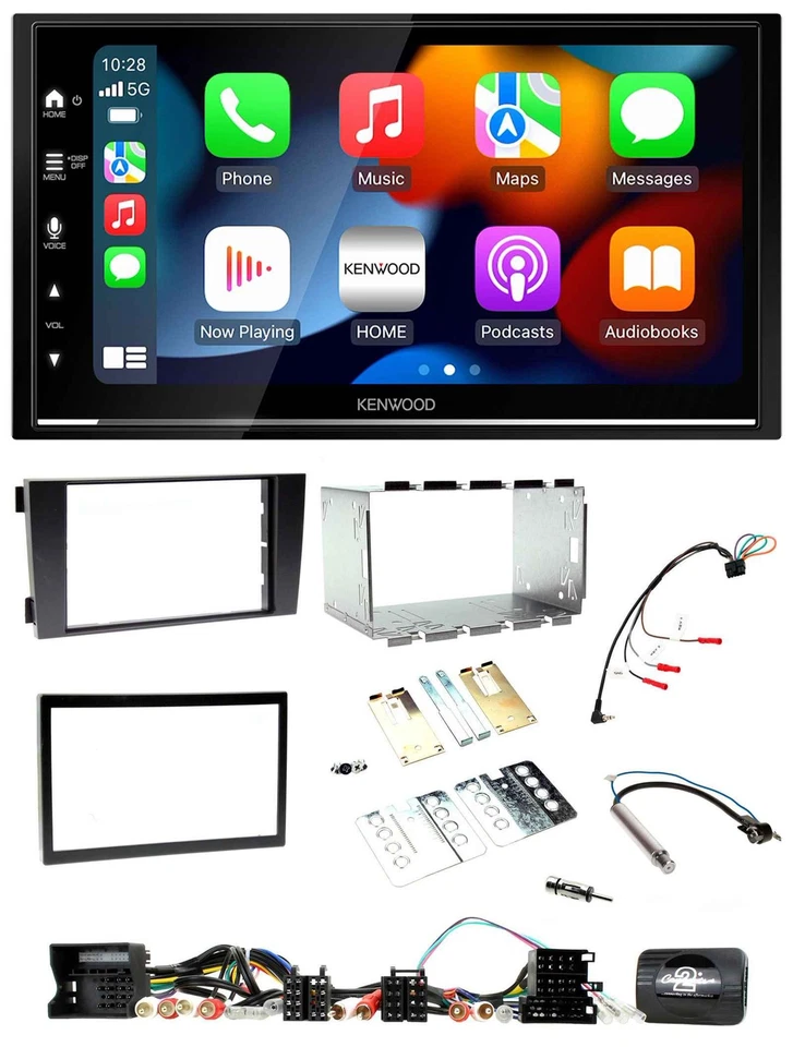 Kenwood DAB USB Bluetooth 2DIN Lenkrad Autoradio für Audi A6 C5 2001-2004 Aktivs - Bild 1 von 4